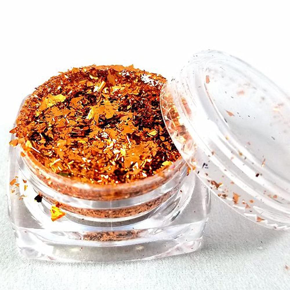 Solar Color Dust, Metallic Flakes, .5 gram jar, Orange