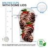 16 oz Clear Plastic Dessert Cups with Lids (Set of 50) Medium Disposable Parfait Cup, Dome Lid - No Hole, 16-Ounce Party Fruit Containers, Banana Pudding Bowl, Jello, Ice Cream, Desserts Container view 2