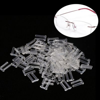 3 Types 100pcs New Plastic Compression Sleeves, Rimless Frames Sleeves Repair KitsEyeglasses