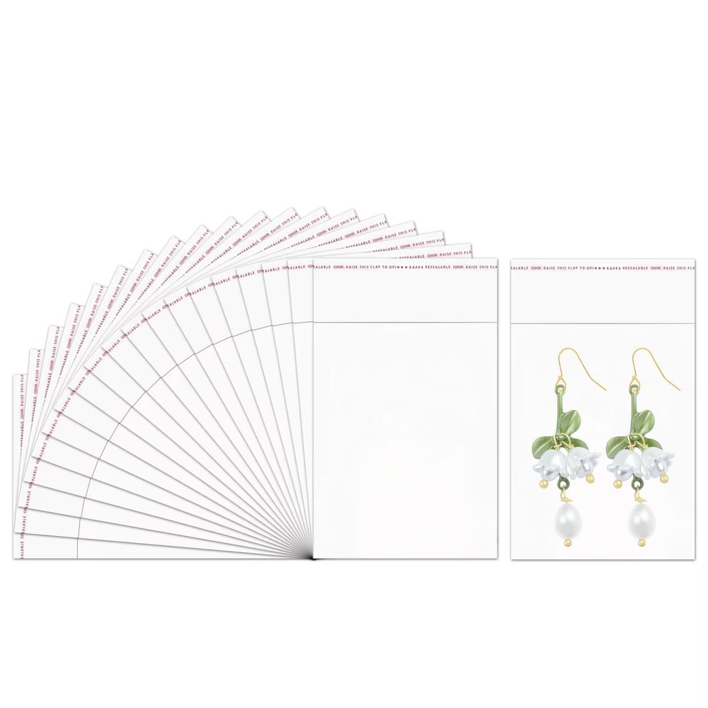 Doutop 300pcs 3x4 Adhesive Clear Cellophane Bags 1mil OPP Small Self Sealing Bags Cello bags for Jewelry Earrings Candies Bakery Candle Soap Cookie (4 Sizes to Choose from)