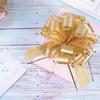 AKLVBL 10 PCS Large Pull Bow Gift Wrapping Bows, Pull Bow with Ribbon for Wedding Gift Baskets, Party Gift Wrap Bows, Presents Decorating Bows (Gold) view 4
