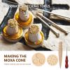 1 Set Mold Wood Moxa Cone Mold Household Moxa Cone Mold Moxibustion Supplies Moxa Cone Maker Rod Making DIY Bar view 3