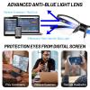 WEMOOTANTS 4 Packs Black Reading Glasses 2.25 for Men Women Blue Light Blocking Glare Filter Computer Readers 1.0 1.25 1.5 1.75 2.0 2.25 2.5 2.75 3.0 3.5 4.0 view 3