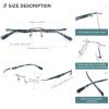 AQWANO Rimless Reading Glasses Blue Light Blocking, Women Fashion Readers Stylish Pattern Frame Anti Blue Rays Reduce Eyestrain Frameless lens, Green 1.25 view 4
