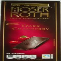 Moser Roth Privat German Chocolate Limit Edition Dark Cranberry 4.4oz 125g