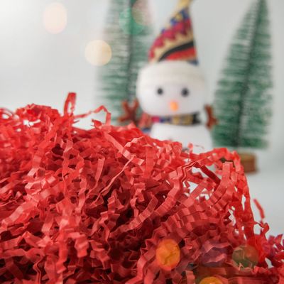 TCAIRG Crinkle Cut Paper Shred Filler (1/2 LB) for Gift Wrapping & Basket Filling - Red shredded paper for gift box, box confetti shredded, box stuffing