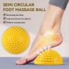 Agatige Foot Massage Ball, Half Round PVC Spiky Foot Wakers Balance Therapy Dome Trigger Point Ball Feet Massage Roller for Yoga Fitness Exercise Gym Massager(Yellow) view 4