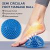 Agatige Foot Massage Ball, Half Round PVC Spiky Foot Wakers Balance Therapy Dome Trigger Point Ball Feet Massage Roller for Yoga Fitness Exercise Gym Massager (Blue) view 2