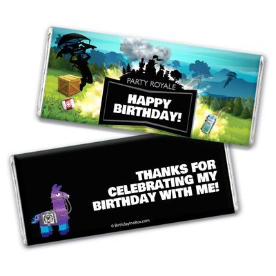 24ct Kid's Birthday Battle Game Birthday Party Supplies Wrappers for Chocolate Bar Candy Favors (24 Wrappers) - Silver Foil
