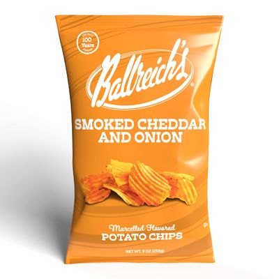Ballreich Snack Food Company Potato Chips (9oz) (Smoked Cheddar & Onion)