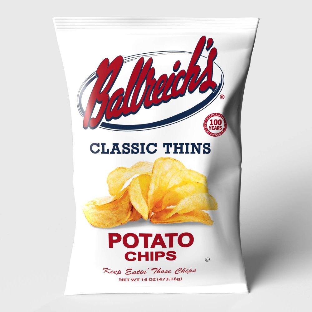 Ballreich Snack Food Company 1 Pound Classic Thins Potato Chips