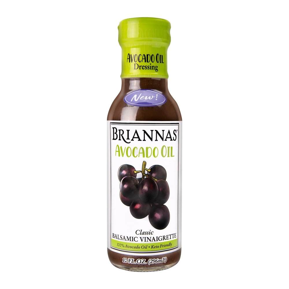 BRIANNAS - Avocado Oil Balsamic Vinaigrette Dressing - Nutrient Rich, Keto Friendly, Vegan Salad Dressing made with 100% Avocado Oil - 10 oz. Bottle