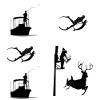 1/2 Sheet - Outdoors Hunting Birthday - D24688 - 2D Edible Cake Cupcake Party Topper view 1