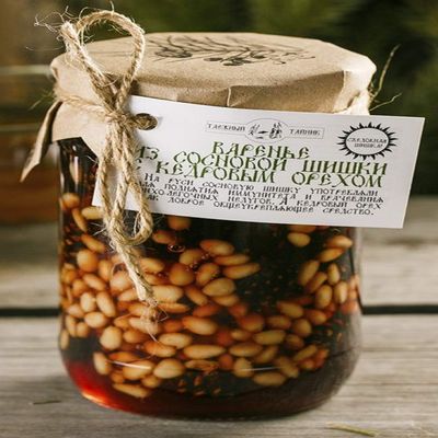 Pine Cone Jam with Cedar Nuts Kernel and Baby Pine Cones 420g/14.8oz Imported Siberian Delicacy