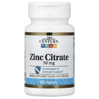 21st Century Healthcare Zinc Citrate Tablets 50mg, 60 Count