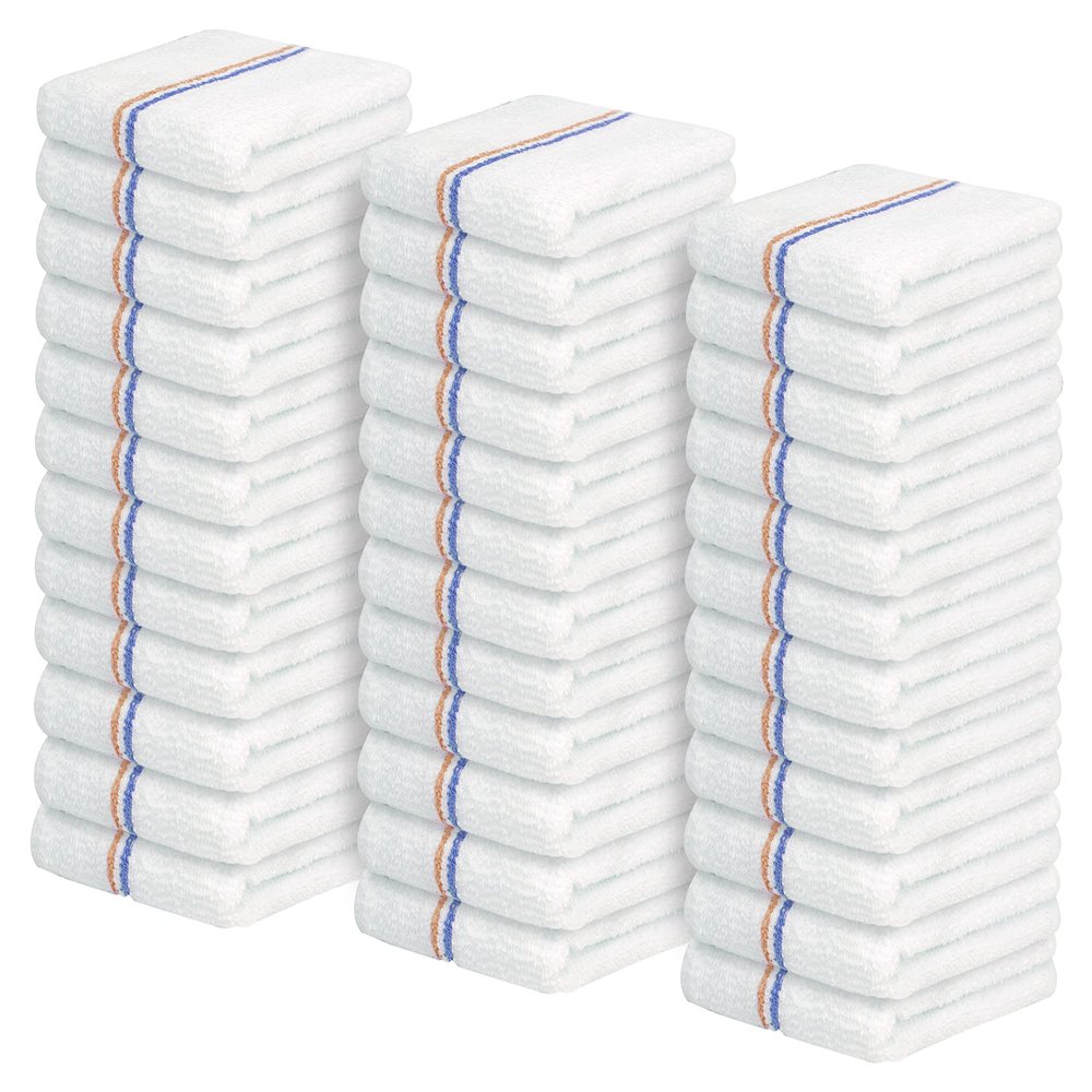 Avalon Towels Terry Bar Mop Towels (Value Pack of 36) Size 16"x19"  Absorbent and Durable, Multipurpose Cleaning Rags, Cotton Cleaning Cloths, Terry Cloth Rags, Reusable Shop Rag