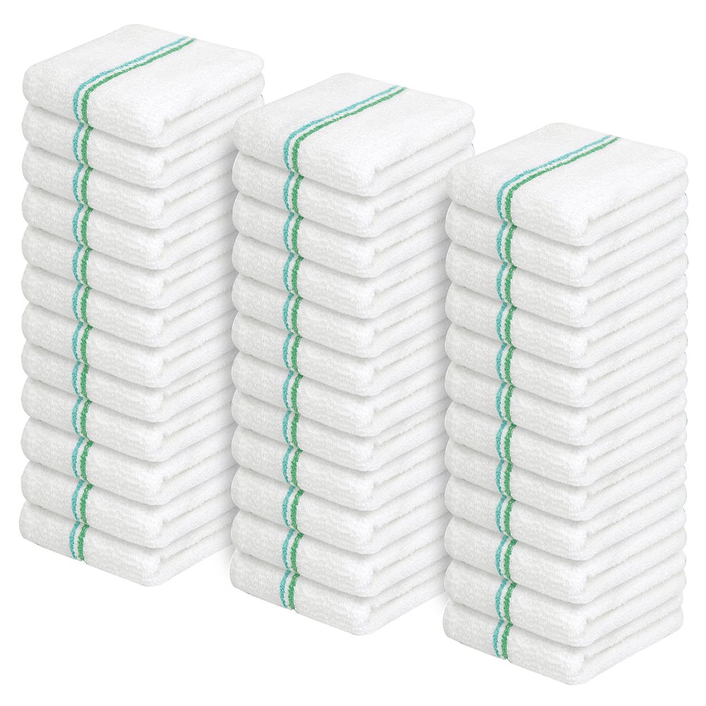 Avalon Towels Terry Bar Mop Towels (Value Pack of 36) Size 16"x19"  Absorbent and Durable, Multipurpose Cleaning Rags, Cotton Cleaning Cloths, Terry Cloth Rags, Reusable Shop Rag