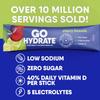 GoHydrate Low Sodium Electrolytes Powder Packets Sugar Free - Instant Hydration Daily Drink Mix - Zero Sugar Water Flavor Packet Singles with Vitamin D - (Cherry Limeade, 30 Packs) view 4