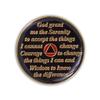 1 Year Sobriety Coin | Triplate AA Chip Recovery Anniversary Token (Red) view 3