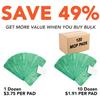 Arkwright Spray Mop Replacement Pads - (Case of 120) Bulk Microfiber Flat Dry and Wet Refill Mop Pads Floor Cleaning, Compatible with Bona and Rubbermaid, Fits All Mop Heads, 18 in, Green view 2