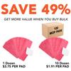 Arkwright Spray Mop Replacement Pads - (Case of 120) Bulk Microfiber Flat Dry and Wet Refill Mop Pads Floor Cleaning, Compatible with Bona and Rubbermaid, Fits All Mop Heads, 18 in, Red view 2
