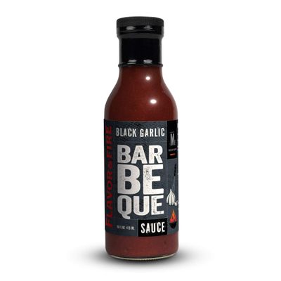 Flavor & Fire Black Garlic Barbecue Sauce, Medium Burn, Gluten Free, Vegan Friendly (16 fl oz)