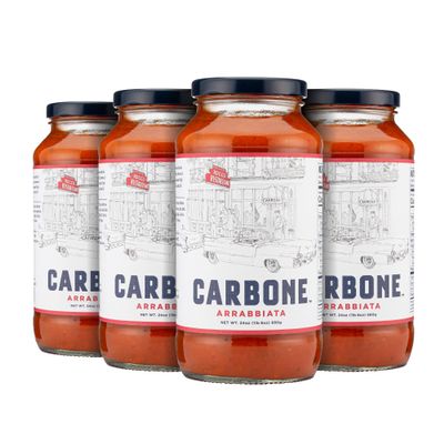 Carbone Arrabbiata Pasta Sauce | Tomato Sauce Made with Fresh & All-Natural Ingredients | Non GMO, Vegan, Gluten Free, Low Carb Pasta Sauce, 24 Fl Oz (Pack of 4)