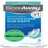 ScarAway Advanced Clear Silicone Scar Sheets, Medical Grade Silicone Strips (1.5" x 3") Scar Treatment and Prevention for Surgical, Burn, Body, Hypertrophic & Keloid Scar Treatment, 6 Clear Sheets view 1