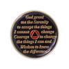 7 Year Sobriety Coin | Triplate AA Chip Recovery Anniversary Token (Red) view 3