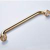 SJHFG Bathroom Handrail Gold Plated Copper Straight Bathroom Accessories Grab Bars 30/35/40/50cm Length Available Bathroom Grab Bars (Color : 35cm) view 1