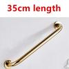 SJHFG Bathroom Handrail Gold Plated Copper Straight Bathroom Accessories Grab Bars 30/35/40/50cm Length Available Bathroom Grab Bars (Color : 35cm) view 2
