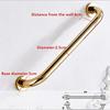 SJHFG Bathroom Handrail Gold Plated Copper Straight Bathroom Accessories Grab Bars 30/35/40/50cm Length Available Bathroom Grab Bars (Color : 35cm) view 4