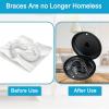 ARGOMAX 2-Pack Slim Aligner and Retainer Case, Portable Orthodontic Storage Container for Mouth Guards and Night Guards, Black view 3