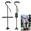 Folding Walking Stick, Folding Walking Cane Ajustable Height Lightweight Non Slip for Elder Unisex view 3