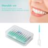 An-self 160PCS Interdental Brushes Ultra Tight Bristles Tooth Interdental Cleaners Silicone Toothpick Brush Disposable Teeth Soft Picks, Green view 2
