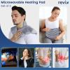 REVIX Microwave Heating Pad for Neck and Shoulders Lower Back, Warm Compress Heated Back Wrap with Weighted Plush, Hot Eye Mask, Set of 3 view 3