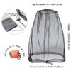 Cinvo Head Net Hat for Bugs No See Ums, Insects, Gnats, Biting Midges - Spacious Net Room Works Over Most Hats - Black view 2