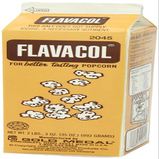 Perfectware Flavacol Popcorn Season Salt - 35oz Per Carton - Pack of 3 Cartons. Total 105 Ounces