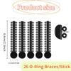 1040 Pcs Black Braces Rubber Bands Orthodontic Ligature Ties O-Rings Elastic Bands for Braces (Black) view 2