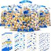 Blulu 100 Pieces 2025 Graduation Cellophane Treat Bags,Congrats Graduates Candy Plastic Clear Goodies Wrapping Bags with 200 Pieces Twist Ties for Graduation Day Grad Party Supplies(Blue) view 1