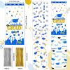 Blulu 100 Pieces 2025 Graduation Cellophane Treat Bags,Congrats Graduates Candy Plastic Clear Goodies Wrapping Bags with 200 Pieces Twist Ties for Graduation Day Grad Party Supplies(Blue) view 2