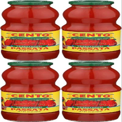 CENTO FOODS Crushed Passata Tomatoes, 24 OZ Pack of 4