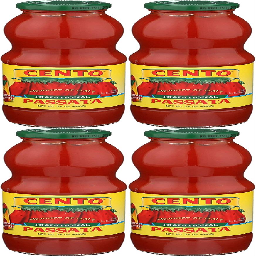 CENTO FOODS Crushed Passata Tomatoes, 24 OZ Pack of 4