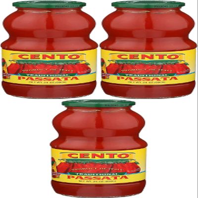 CENTO FOODS Crushed Passata Tomatoes, 24 OZ Pack of 3