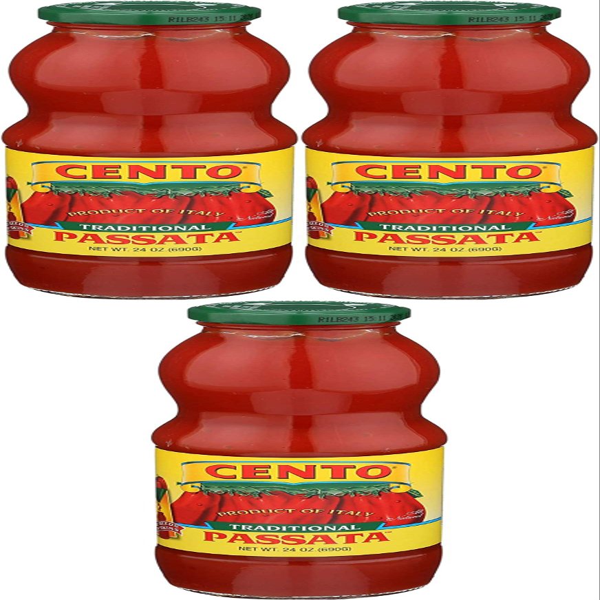 CENTO FOODS Crushed Passata Tomatoes, 24 OZ Pack of 3