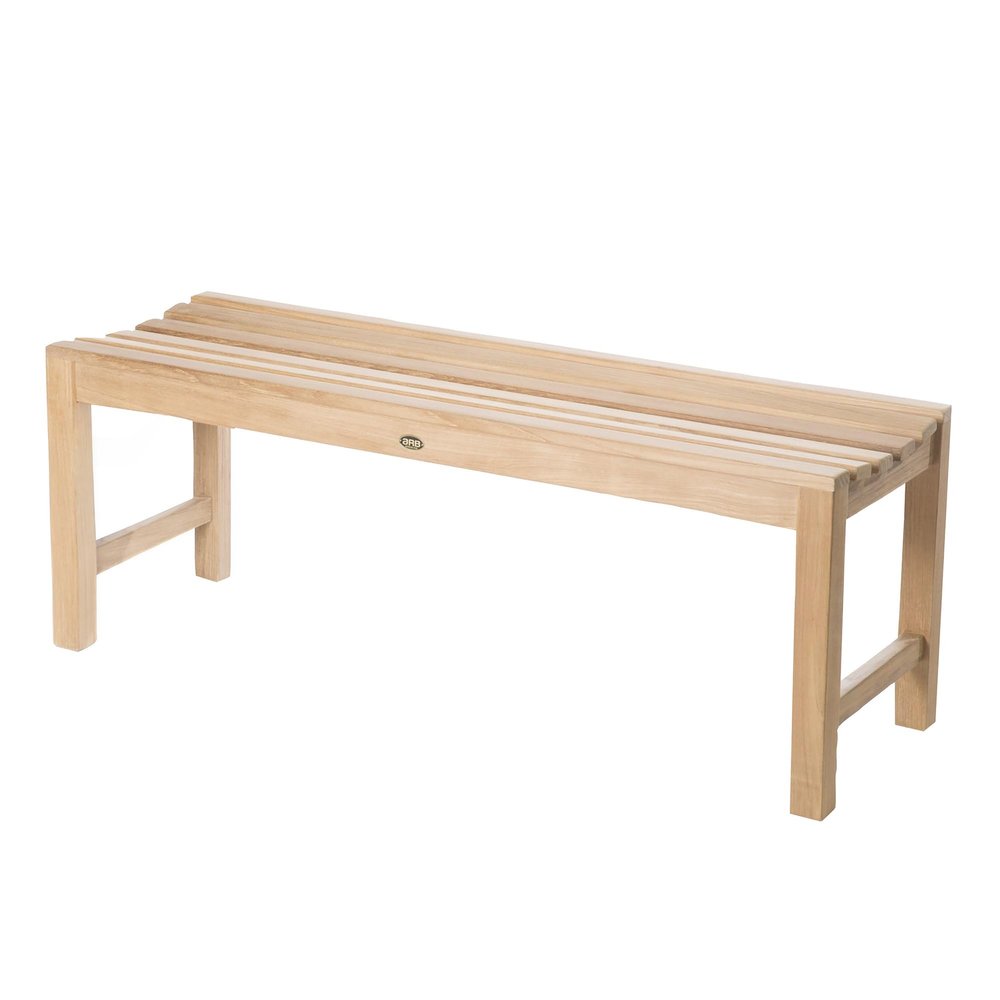 ARB Teak and Specialties Teak 47" (120 cm) Shower Bench Curved, Brown