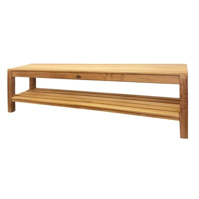 Arb Teak & Specialties Coach Shower Bench 59" (150 cm) with Shelf