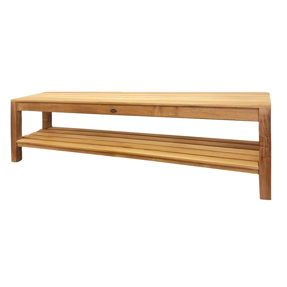 Arb Teak & Specialties Coach Shower Bench 59" (150 cm) with Shelf