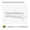 Arb Teak & Specialties Coach Shower Bench 59" (150 cm) with Shelf view 3