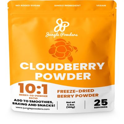Jungle Powders Wild Cloudberry Powder for Smoothies Baking Jam 3.5 Ounce Bag Pure Nordic Freeze Dried Cloudberry Extract No Sugar Added, No Additives or Fillers Knotberry Powder for Flavoring